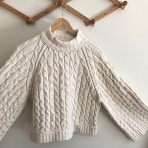 Free people mock neck bell sleeve sweater